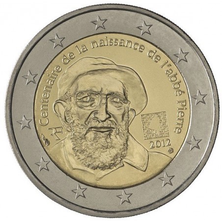 2 € commémorative France 2012 -Centenaire de la naissance de l’Abbé Pierre