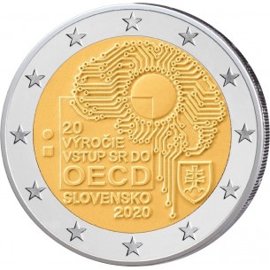 Slovaquie -Pièce 2 Euro commémorative 2020  20 ANS ADHÉSION A L' OCDE