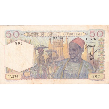 50 Francs AFRIQUE OCCIDENTALE FRANÇAISE 1944 P.39