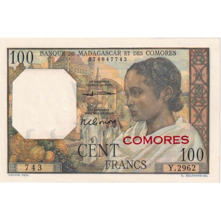 100 Francs COMORES 1960 P.3b