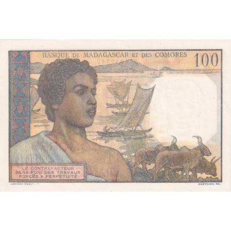 100 Francs COMORES 1960 P.3b