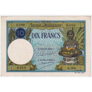 10 Francs MADAGASCAR 1948 P.36