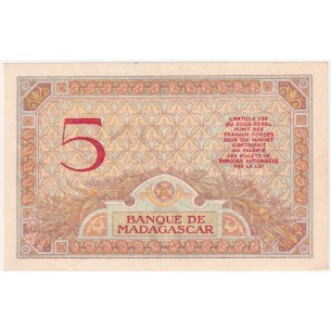 5 Francs MADAGASCAR 1937 P.35 2