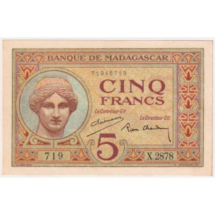 5 Francs MADAGASCAR 1937 P.35