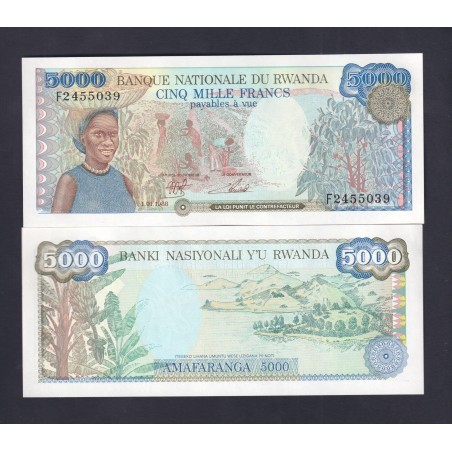 1000 Francs RWANDA 1988 P.21a