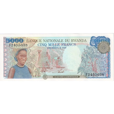 1000 Francs RWANDA 1988 P.21a