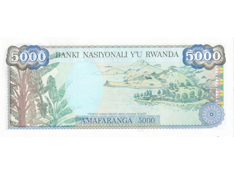 1000 Francs RWANDA 1988 P.21a