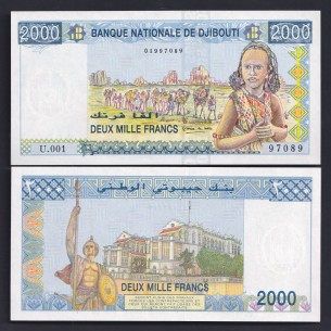 2000 Francs DJIBOUTI 2008 P.43