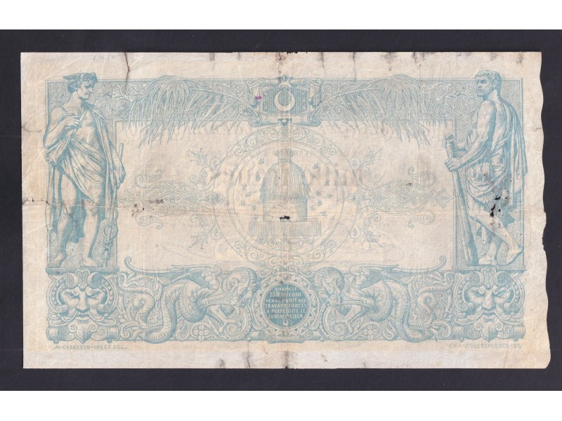 1000 Francs ALGERIE 1924 P.76b