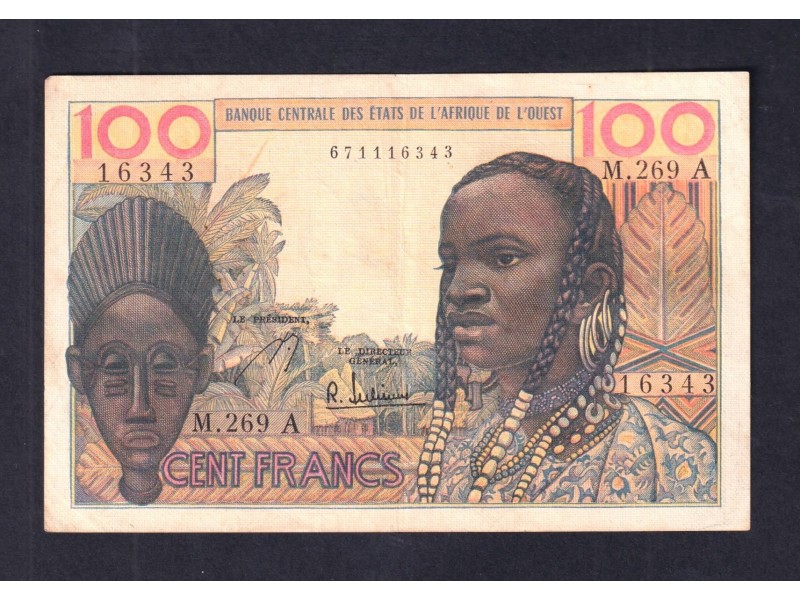 100 Francs ÉTATS DE L'AFRIQUE DE L'OUEST 1965 P.2b