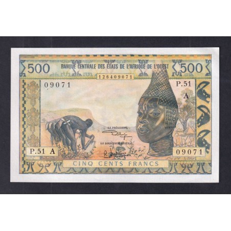 500 Francs ÉTATS DE L'AFRIQUE DE L'OUEST 1973 P.102Ak