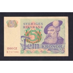 5 Kronor SUÈDE 1966 P.51a