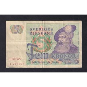 5 Kronor SUÈDE 1976 P.51c