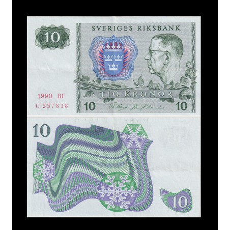 10 Kronor SUÈDE 1990 P.52e