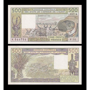 500 Francs ÉTATS DE L'AFRIQUE DE L'OUEST 1985 P.706Kh