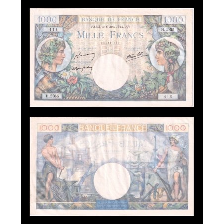 1000 Francs Commerce & Industrie FRANCE 1944 F.39.5