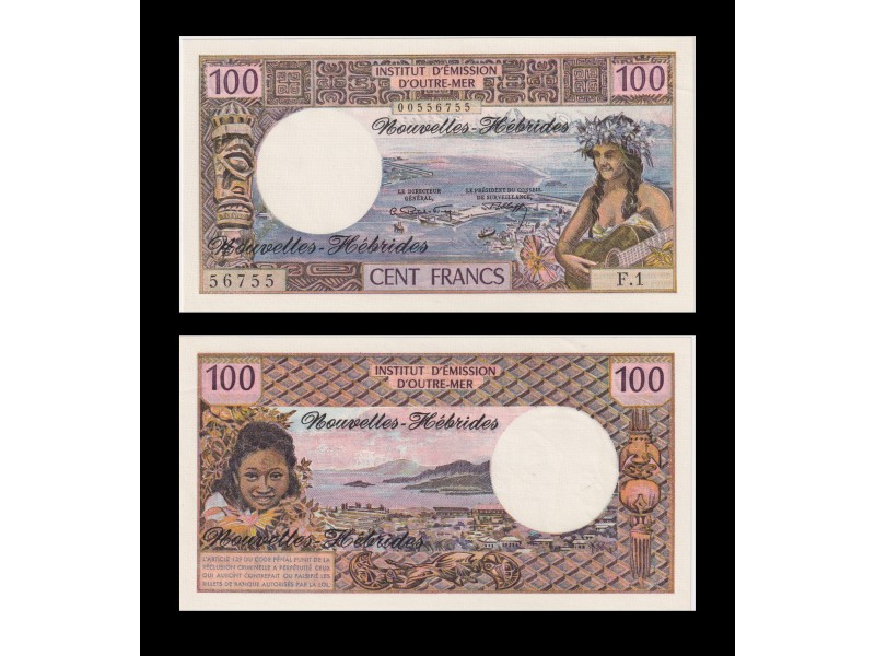 100 Francs NOUVELLES HÉBRIDES 1975 P.18c