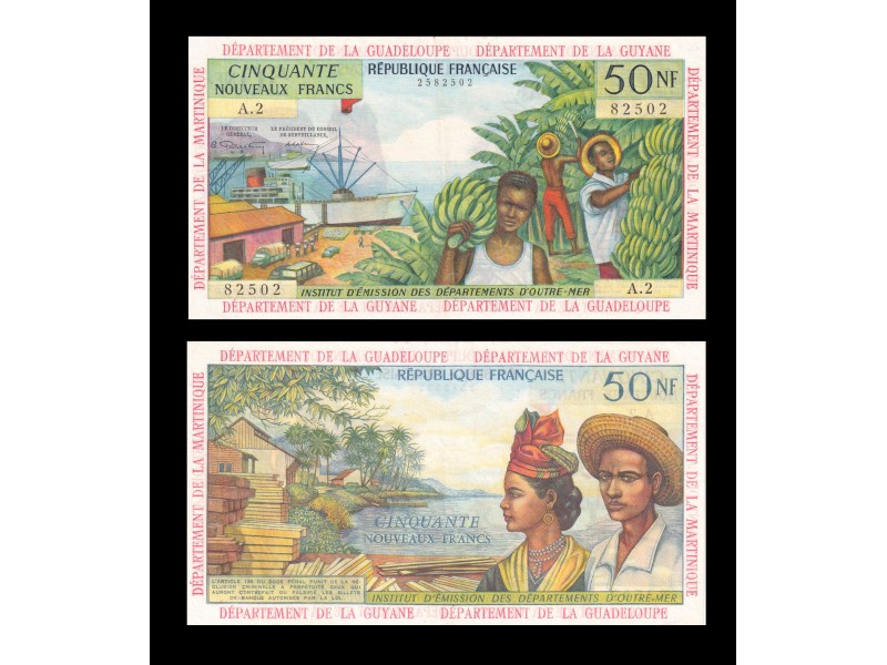 50 Nouveaux Francs ANTILLES FRANÇAISES 1962 P.6a