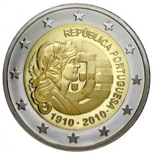 2 Euro PORTUGAL 2010 -100ème anniv. de la République Portugaise