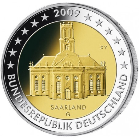 2 Euro Allemagne 2009- Église Saint Ludwig de la Sarre-horizondescollectionneurs.com