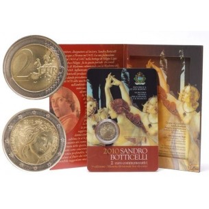 2 € Commémorative Saint Marin 2010- Sandro Botticelli