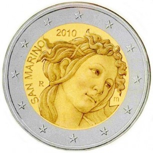 2 € Commémorative Saint Marin 2010- Sandro Botticelli 2