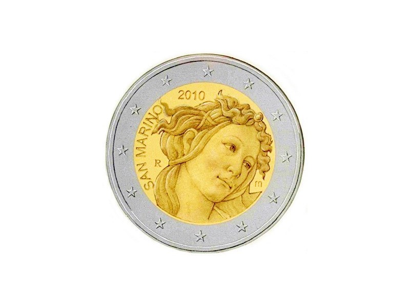 2 € Commémorative Saint Marin 2010- Sandro Botticelli