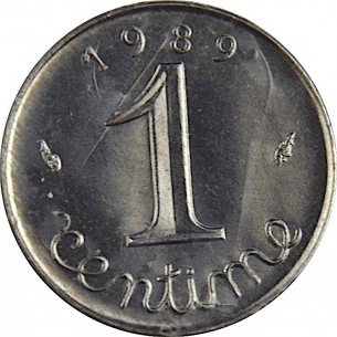 1 centime Épi 1989 Pessac F.106/46