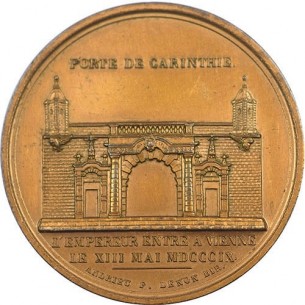 FRANCE Médaille Porte Saint-Martin départ de l'empereur porte de Carinthie 2