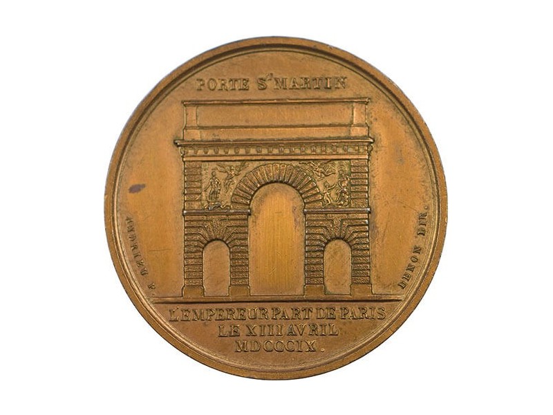 FRANCE Médaille Porte Saint-Martin départ de l'empereur porte de Carinthie
