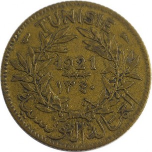 TUNISIE - PROTECTORAT FRANÇAIS Bon pour 1 Franc sans le nom du Bey AH1340 1921 Paris