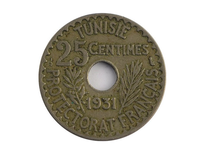 200131 - TUNISIE - 25 centimes AH...