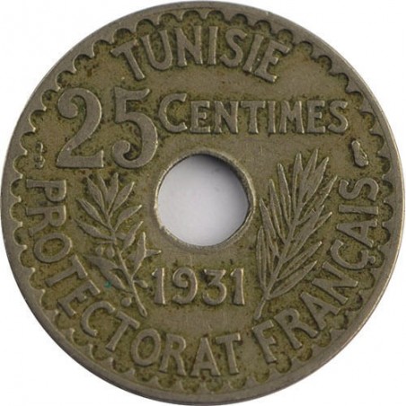 200131 - TUNISIE - 25 centimes AH 1350-1931 Paris