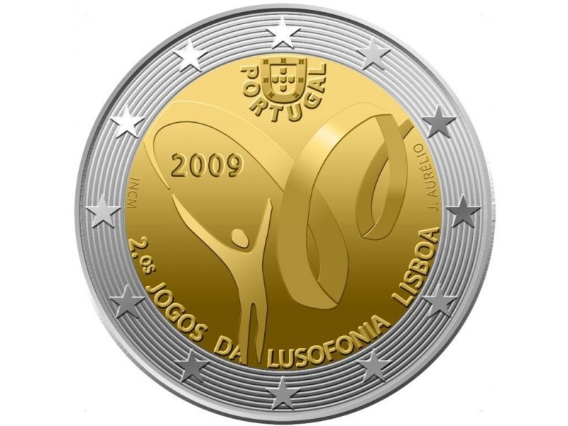 2 Euro PORTUGAL  2009 Jeux de la Lusophonie