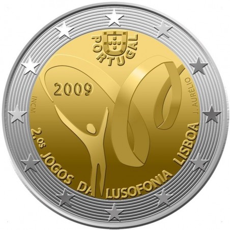 2 Euro PORTUGAL  2009 Jeux de la Lusophonie