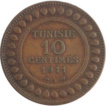 TUNISIE Protectorat Français 10 Centimes 1911 AH1329 1911 Paris