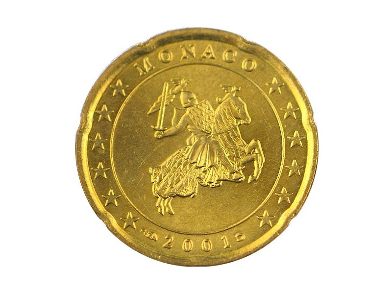 20 cents d'euro Chevalier Grimaldi 2001