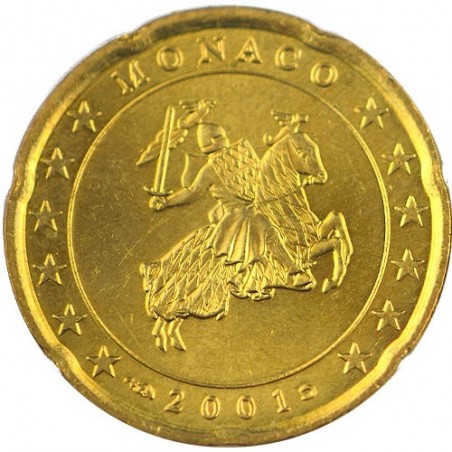 20 cents d'euro Chevalier Grimaldi 2001