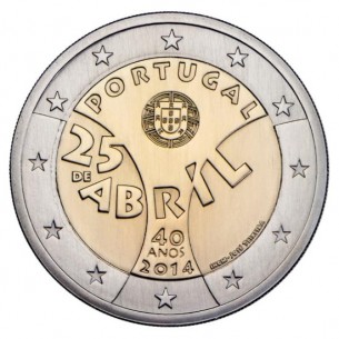 2 Euros PORTUGAL 2014, Révolution des Oeillets