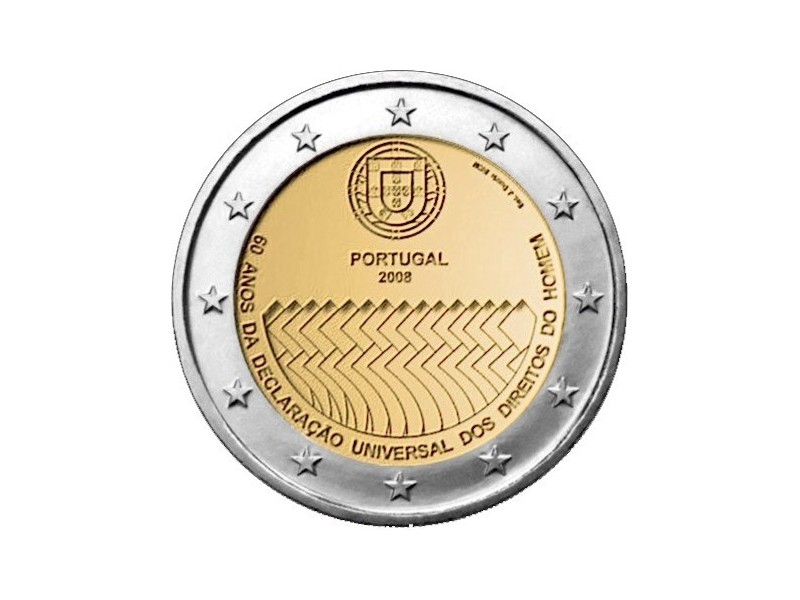 2 Euro PORTUGAL 2008 - Droit de l'Homme