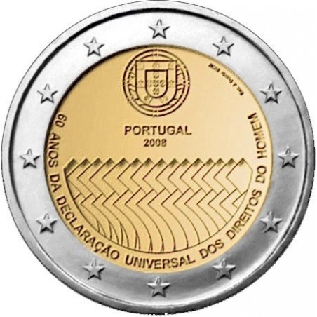 2 Euro PORTUGAL 2008 - Droit de l'Homme