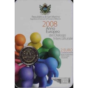 2 € Commémorative Saint-Marin BU 2008 - Année du dialogue interculturel