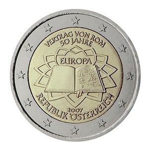2 EURO Commémorative Autriche 2007- Traité de Rome