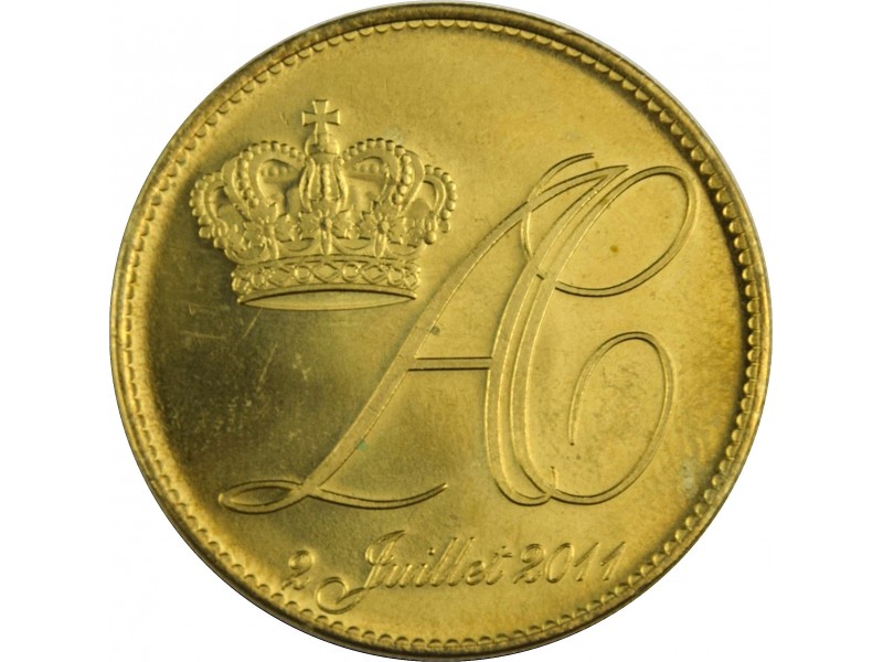 8605  - Jeton de mariage Princier  Monaco 2011