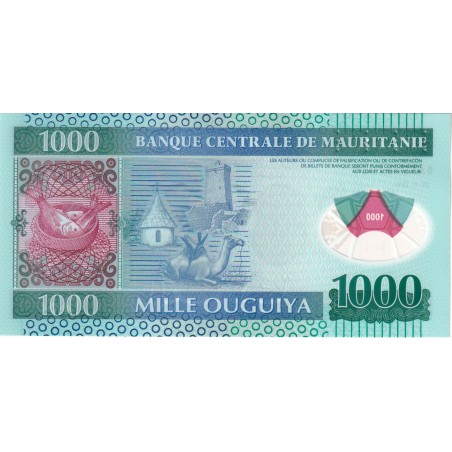1000 Ouguiya Mauritanie 2014  P.19