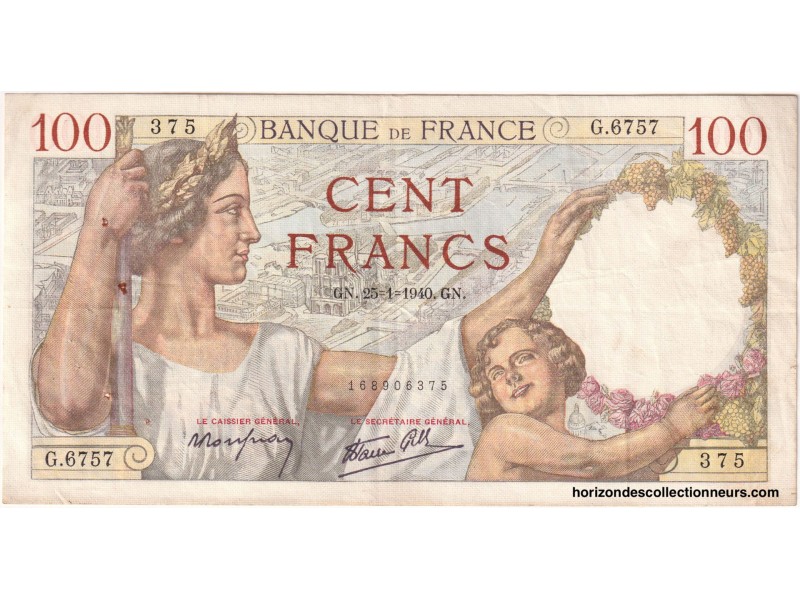 100 Francs SULLY 1940 F26.26
