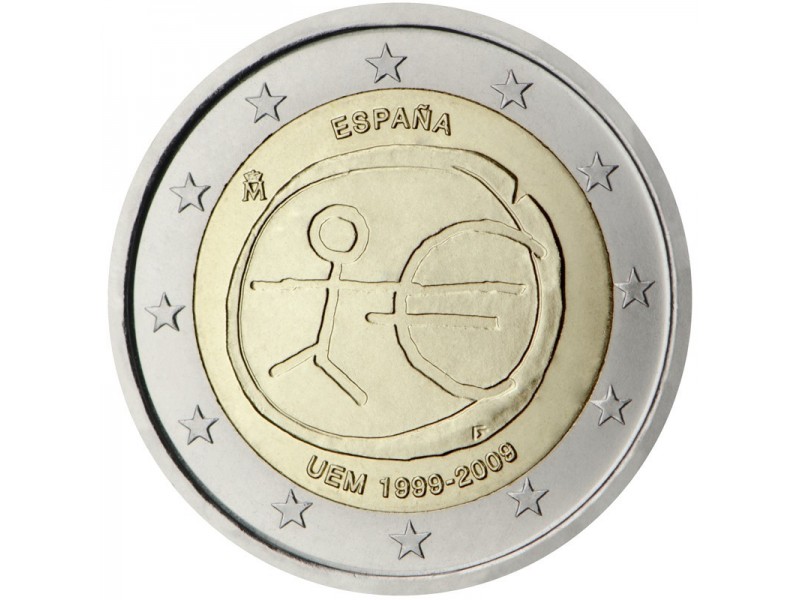 ESPAGNE piece 2 euro commemorative 2009 UEM-horizondescollectionneurs.com-