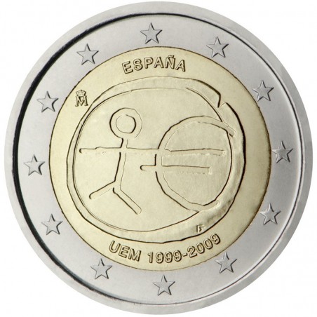 ESPAGNE piece 2 euro commemorative 2009 UEM-horizondescollectionneurs.com-