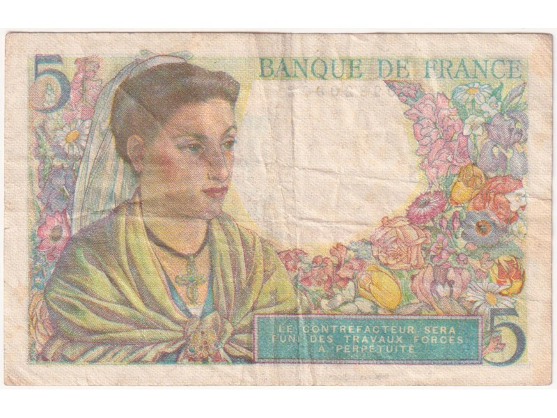 5 Francs BERGER FRANCE  1945 F.5.6