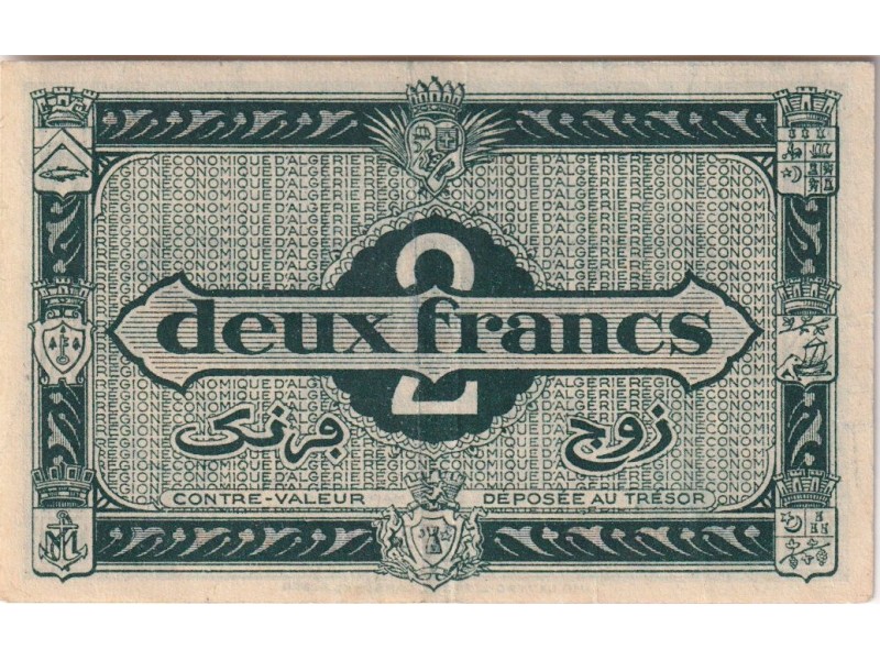 2 Francs ALGÉRIE 1944 P.38a
